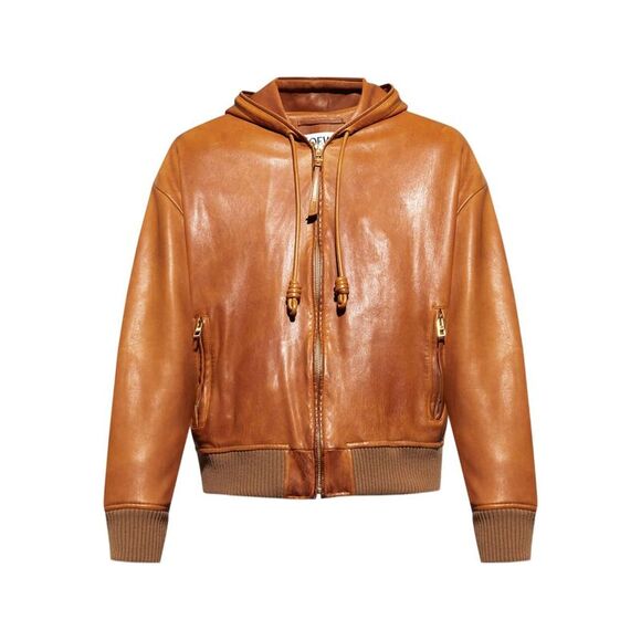 Loewe Men Hooded Leather Jacket - Picture 1 of 5